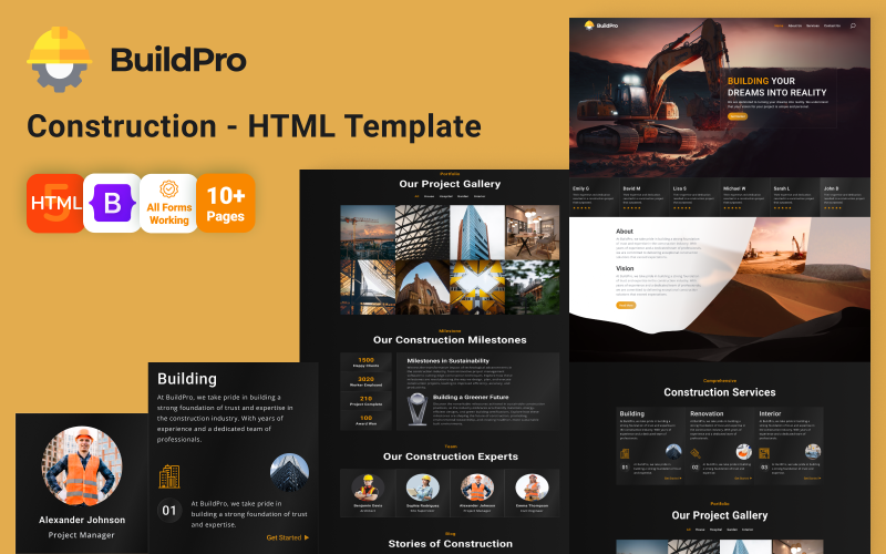 BuildPro - Construction HTML Template