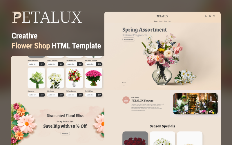 Petalux - Flower Shop HTML Template