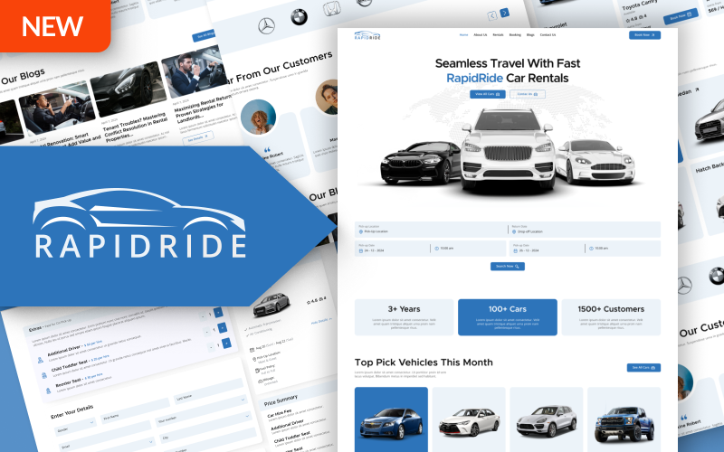 RapidRide - Car Rental HTML Template